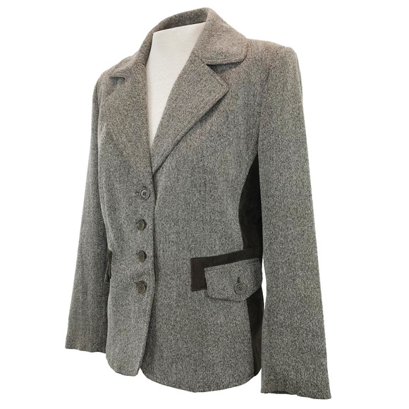 TanJay Brown Corduroy Blend Blazer Jacket LP - Picture 1 of 5